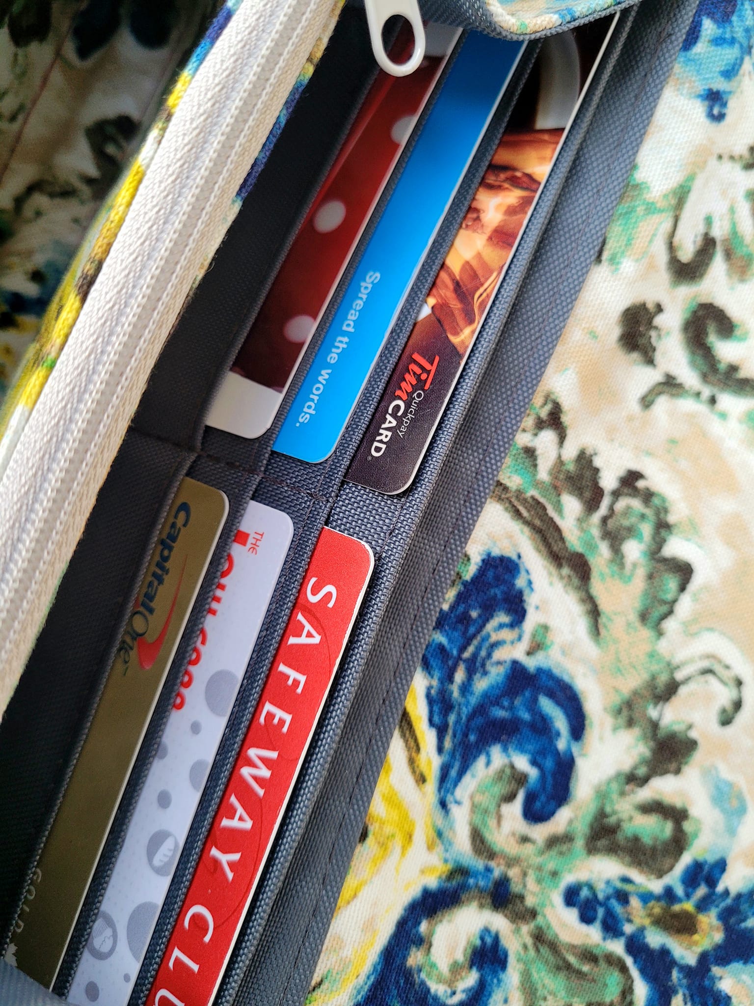 Everyday Ladies Wallet. Black floral.