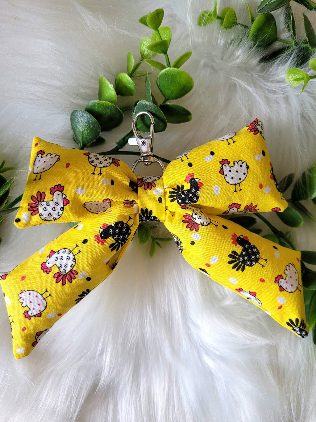 Puffy bow keychain/bag charm