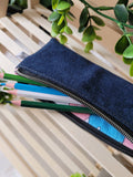 Denim zip pouch