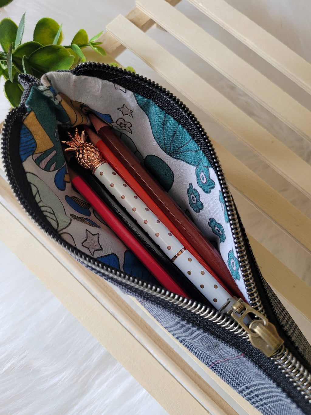 Woodland zip pouch