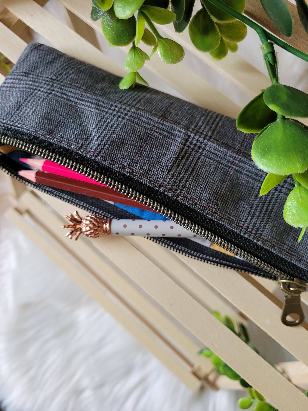 Woodland zip pouch