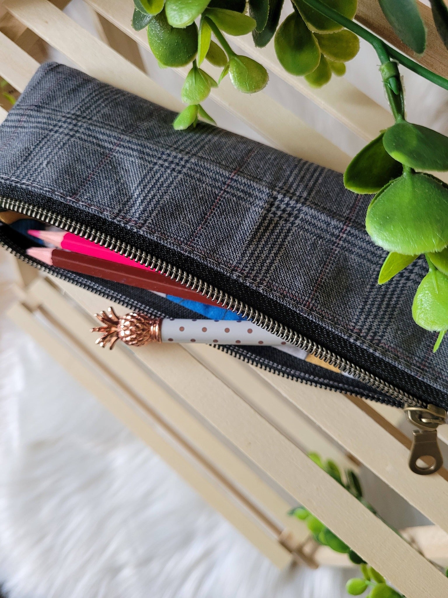 Woodland zip pouch