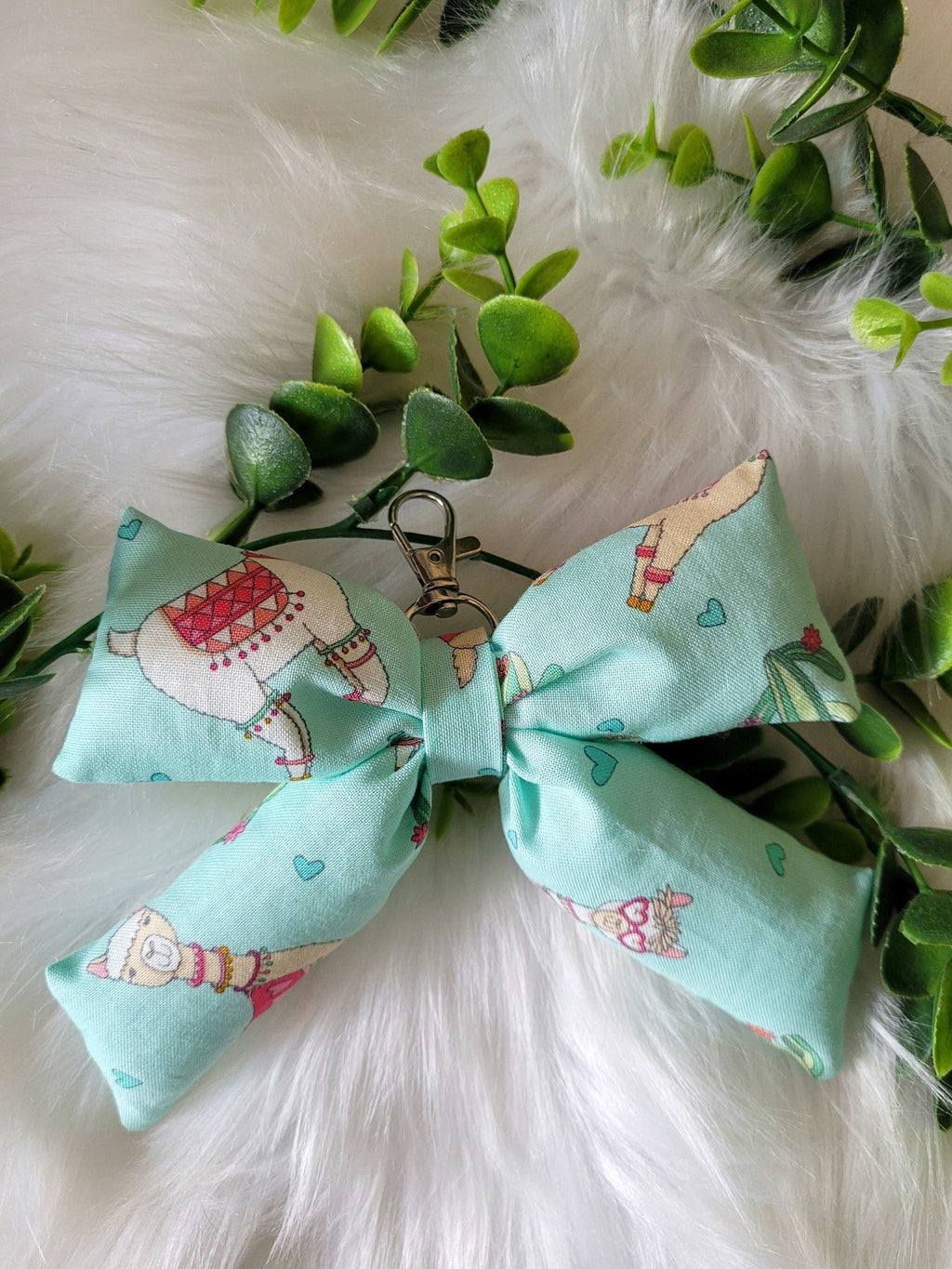 Puffy bow keychain/bag charm