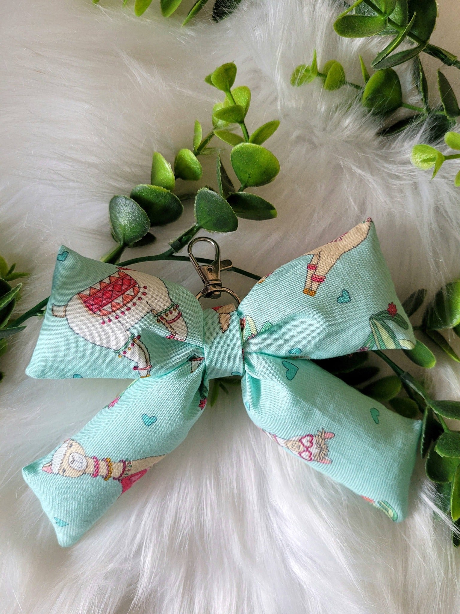 Puffy bow keychain/bag charm