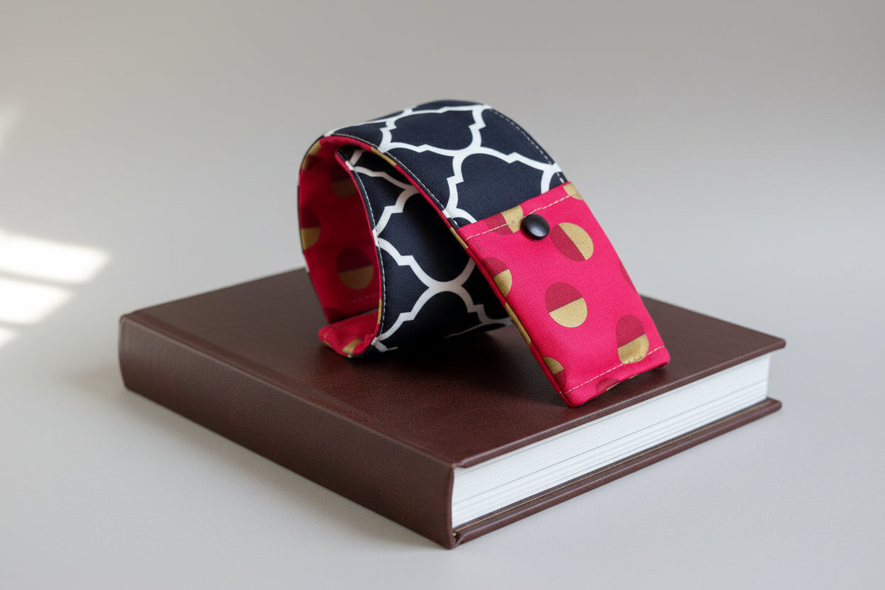 Camera strap cover with lens cap pocket