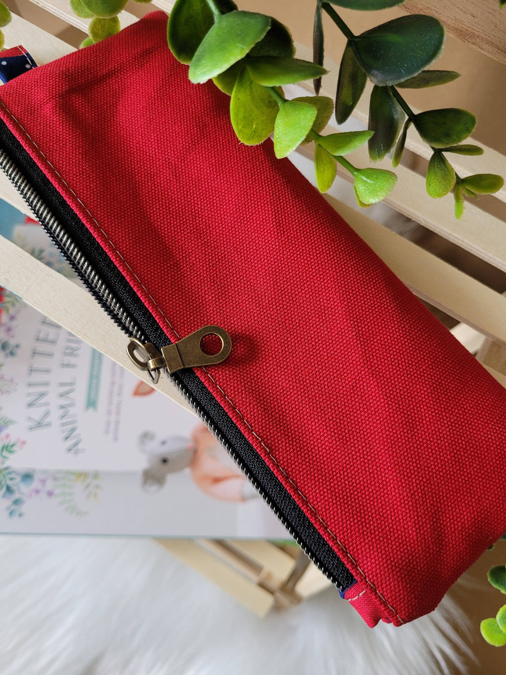 Red apple zip pouch